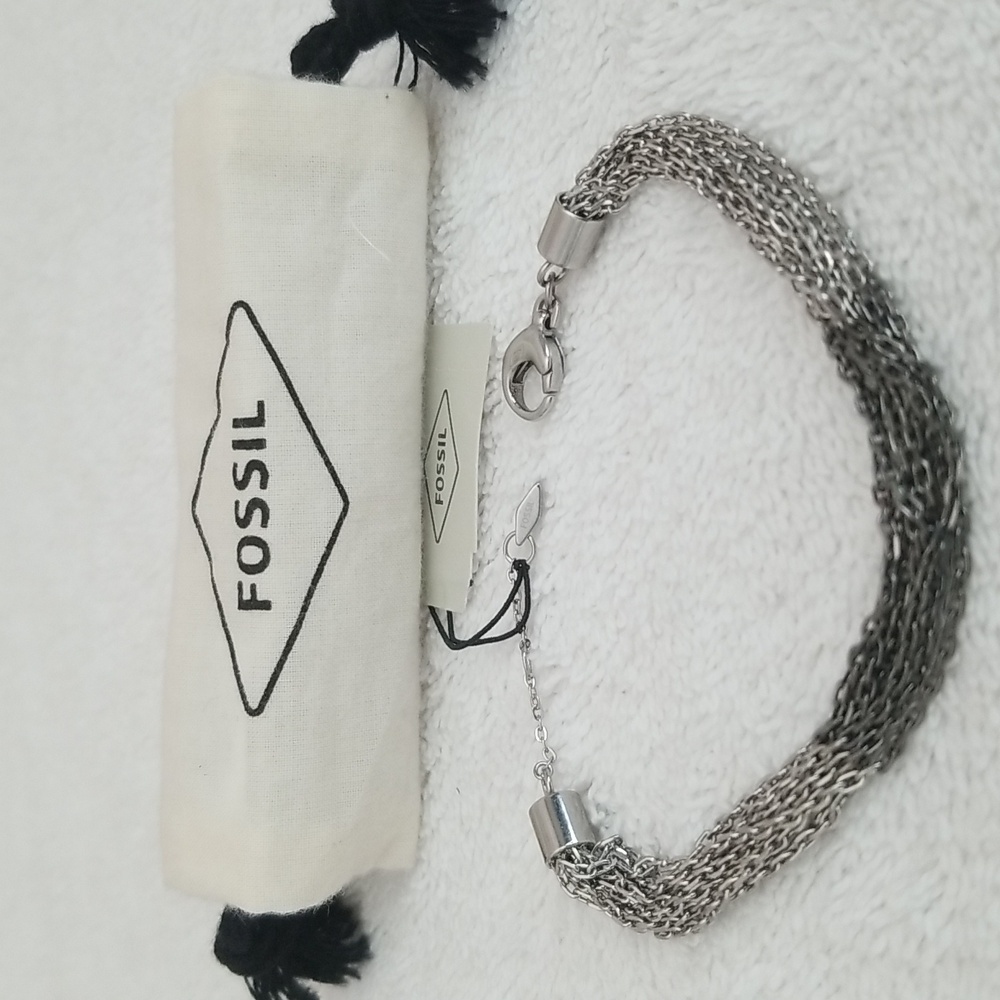 New Fossil Fringe Multi-Chain Bracelet